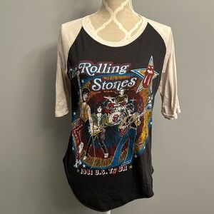 Vintage Rolling Stones 1981 Tatoo You Tour Baseball Tee